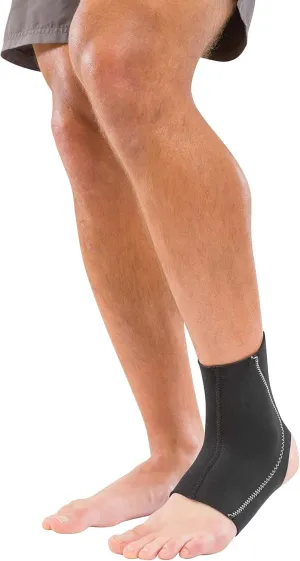 MUELLER Sports Medicine Neoprene Ankle Support Sleeve, Ankle Pain Relief Support for Men and Women, Ideal for Sprains, Strains, Arthritis, Black