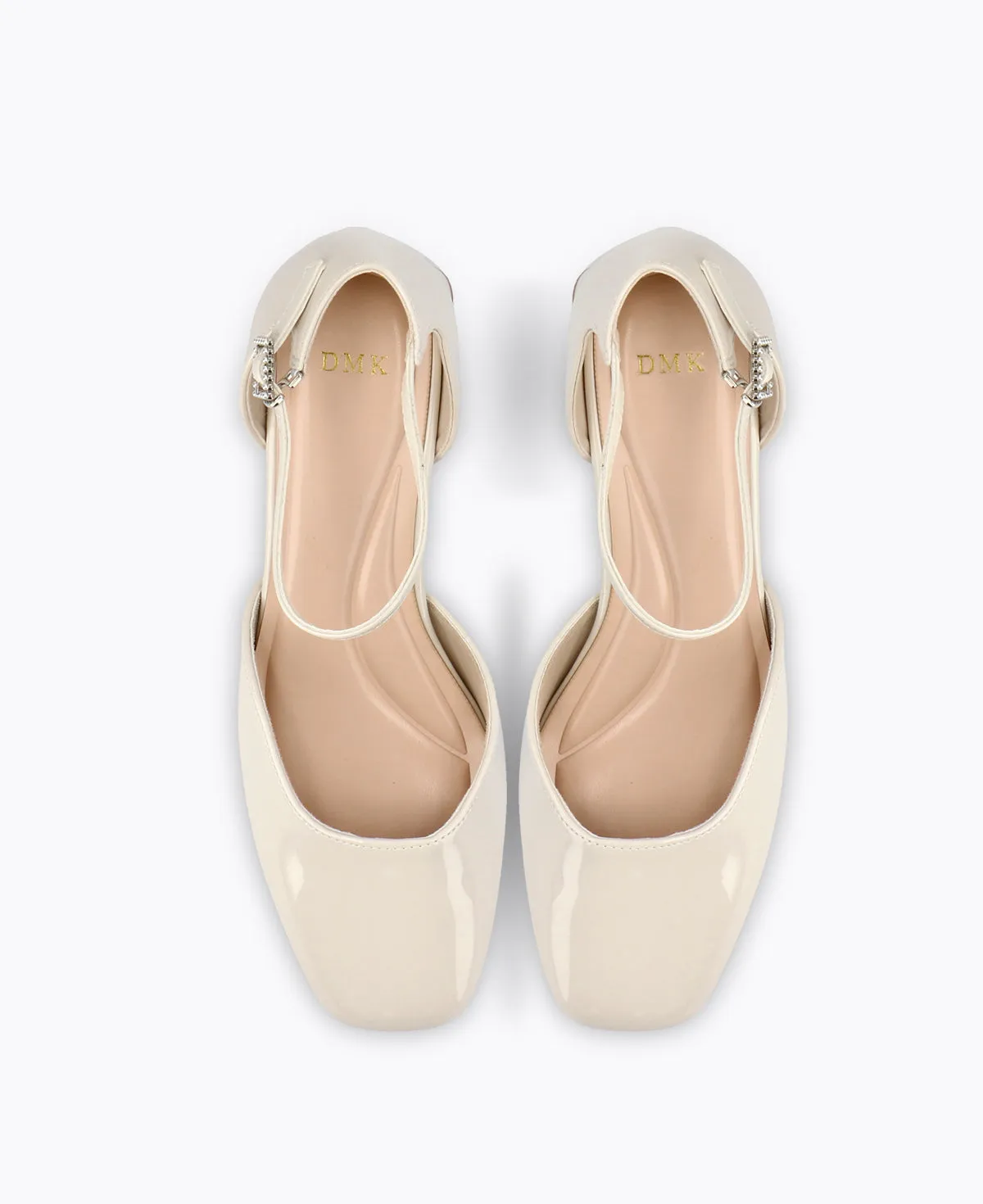 Natalia Block Heel Pumps - Beige