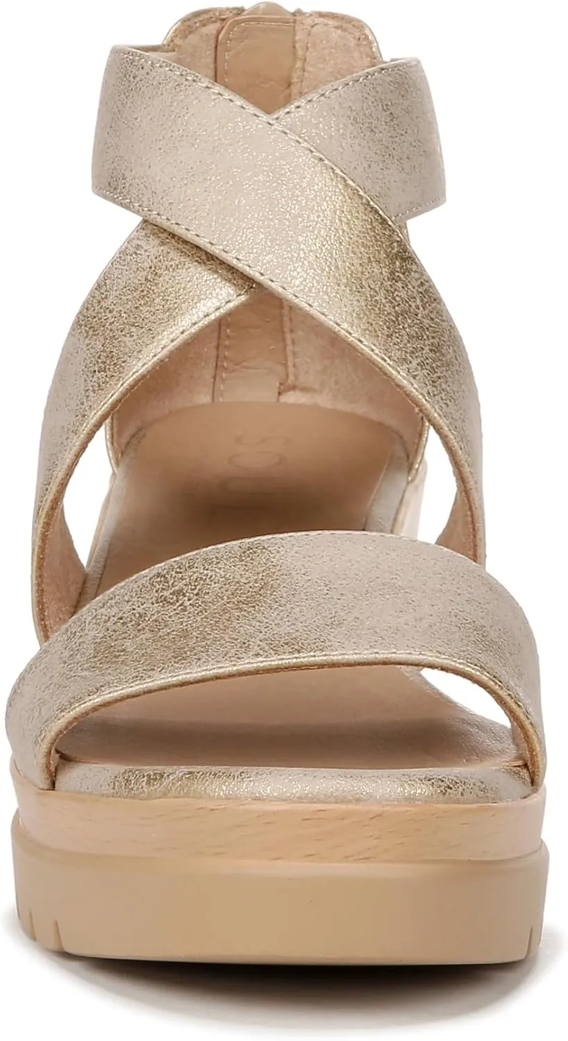 Naturalizer Soul Women's Goodtimes Crisscross Strappy Wedge Sandal
