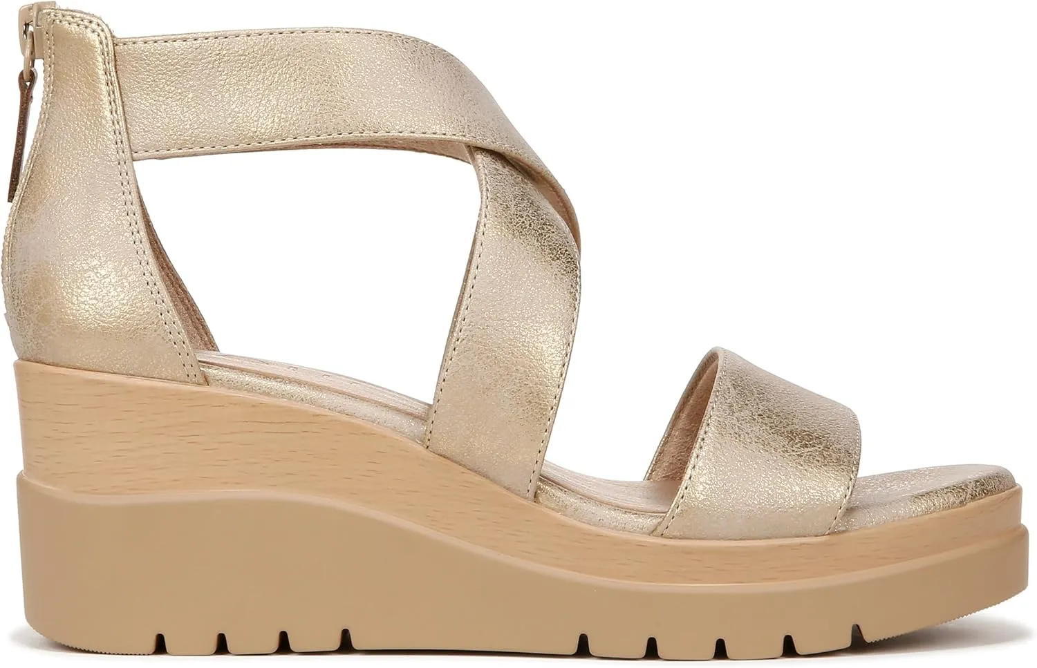 Naturalizer Soul Women's Goodtimes Crisscross Strappy Wedge Sandal