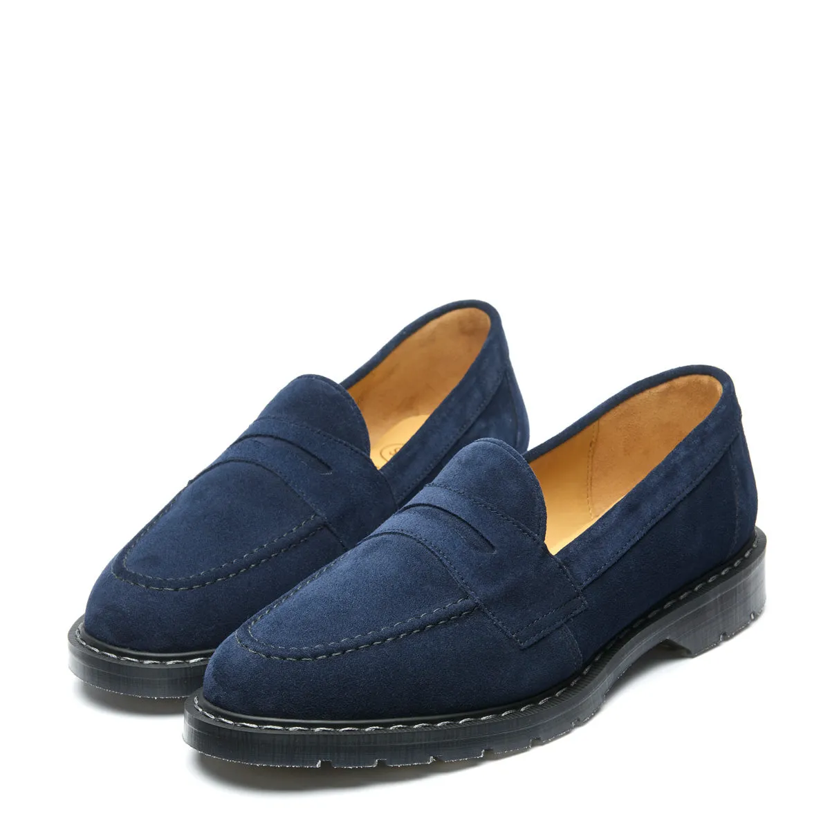 Navy Suede Penny Loafer