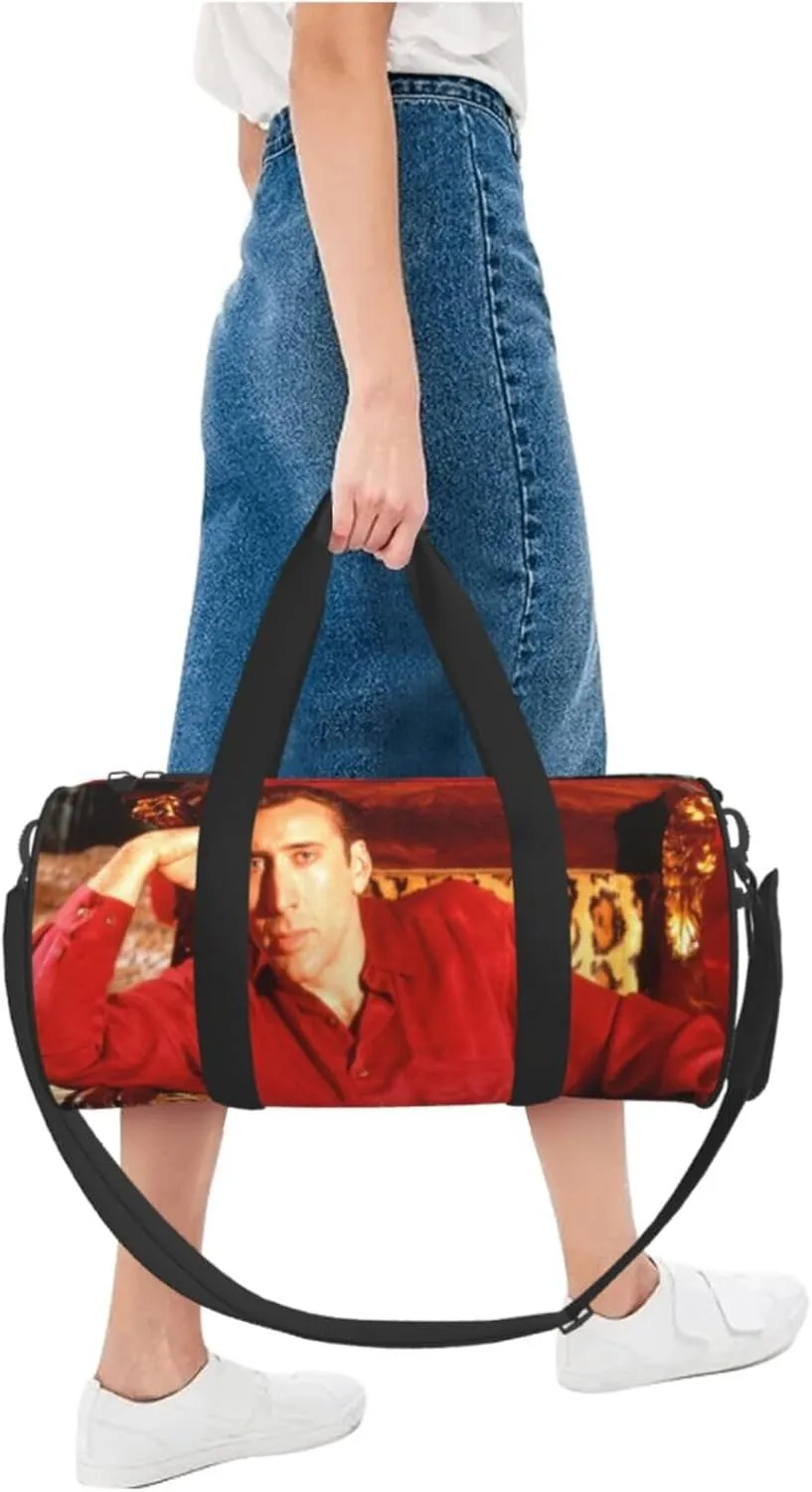 Nic-olas Cage Gym Bag for Women and Men, Gyms Waterproof Dufflebag Lightweight Carryon Gymbag