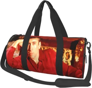 Nic-olas Cage Gym Bag for Women and Men, Gyms Waterproof Dufflebag Lightweight Carryon Gymbag