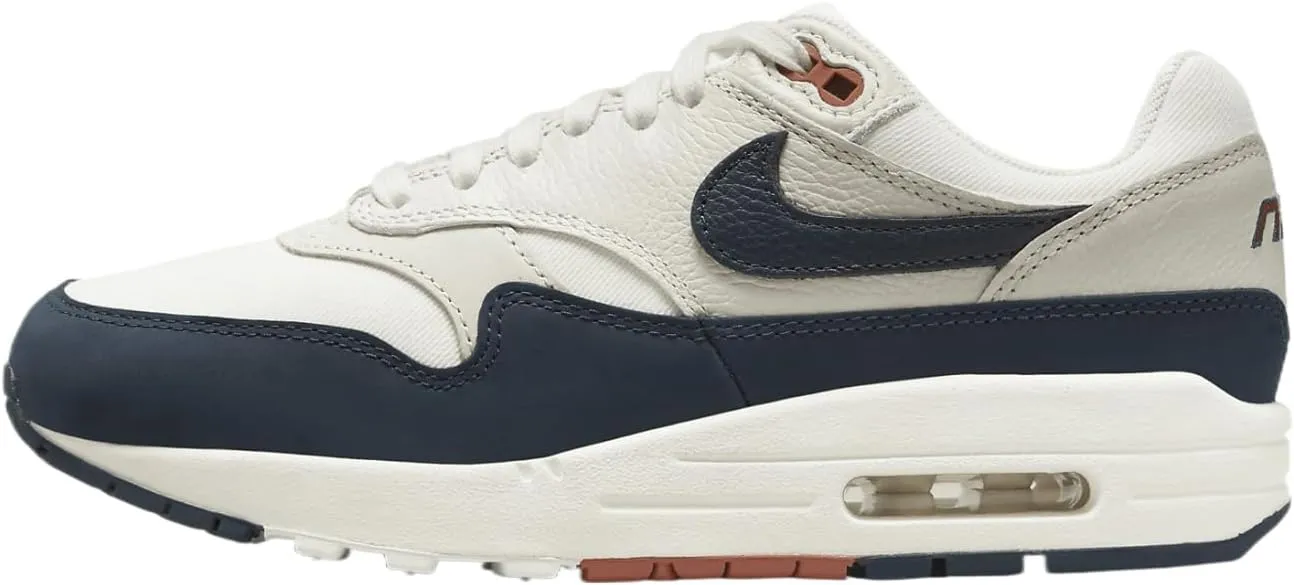 Nike Air Max 1 LX Women's Shoes (FD2370-110, Light Orewood Brown/Obsidian/Rugged Orange/Sail) Size 6