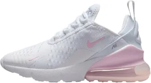 Nike Air Max 270 Big Kids' Shoes (943345-122, White/Light Smoke Grey/Pink Foam)