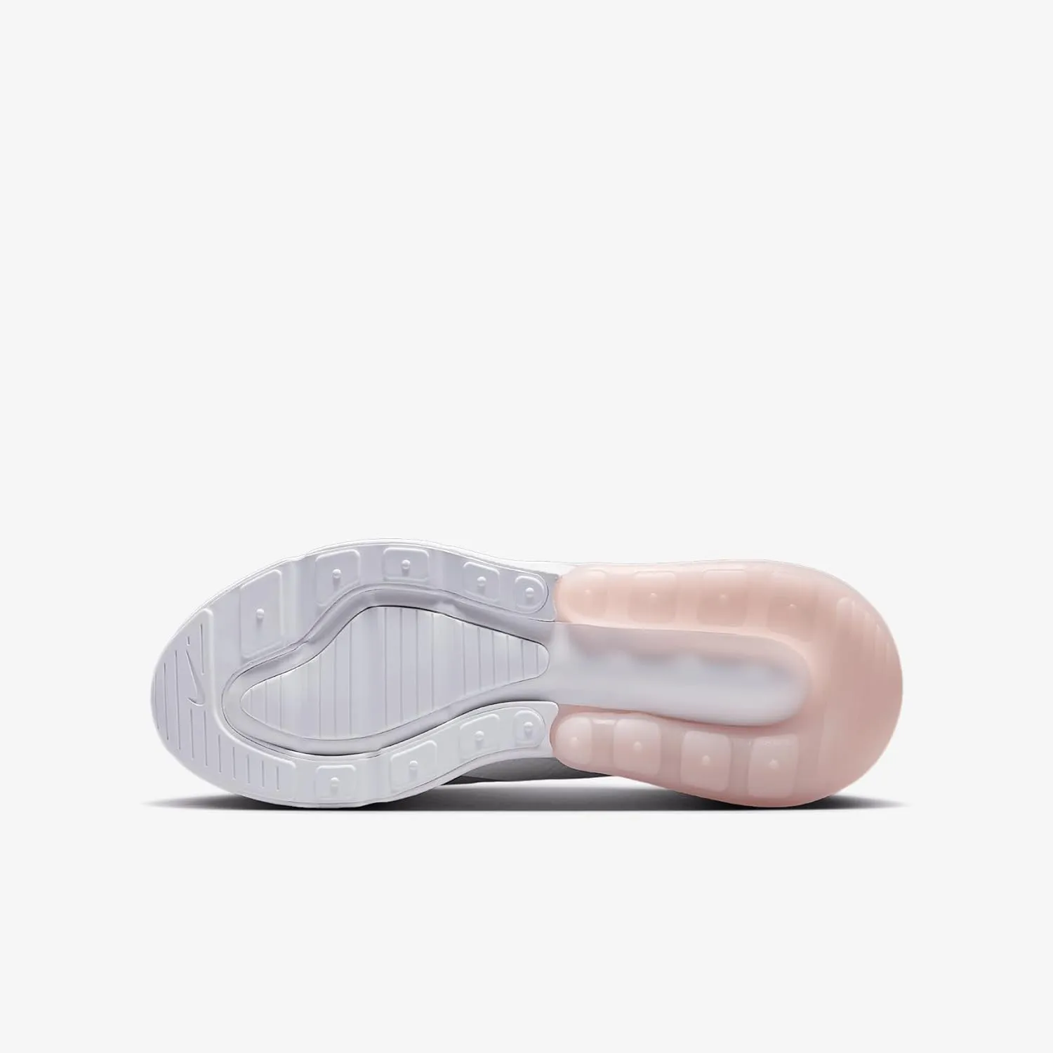 Nike Air Max 270 Big Kids' Shoes (943345-122, White/Light Smoke Grey/Pink Foam)