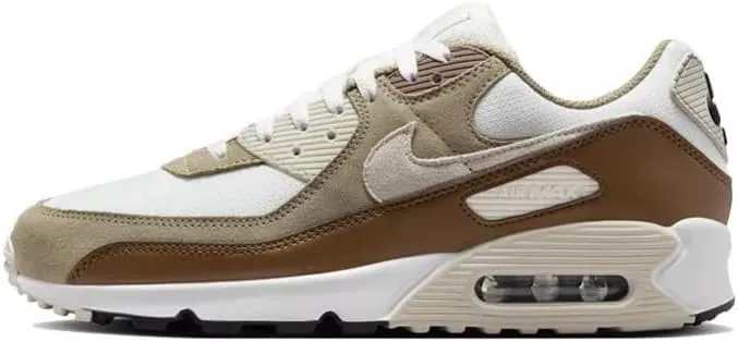 Nike Air Max 90 Men's Shoes (DM0029-109, Summit White/Khaki/Light Orewood Brown/Black)