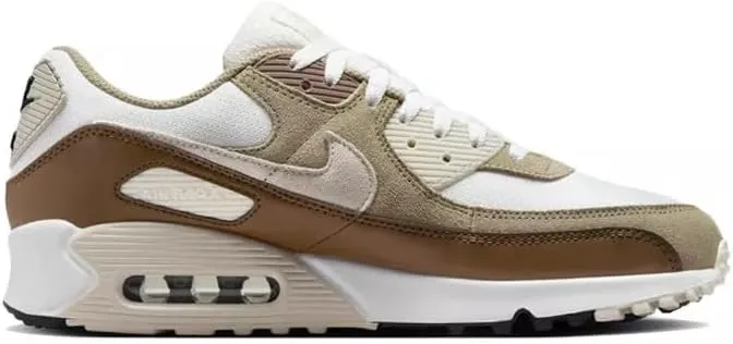Nike Air Max 90 Men's Shoes (DM0029-109, Summit White/Khaki/Light Orewood Brown/Black)