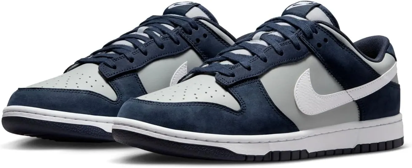 Nike Dunk Low Mens Lifestyle Shoes (Obsidian/White/Light Smoke Grey) (IB3079-400, Blue/Grey/White)