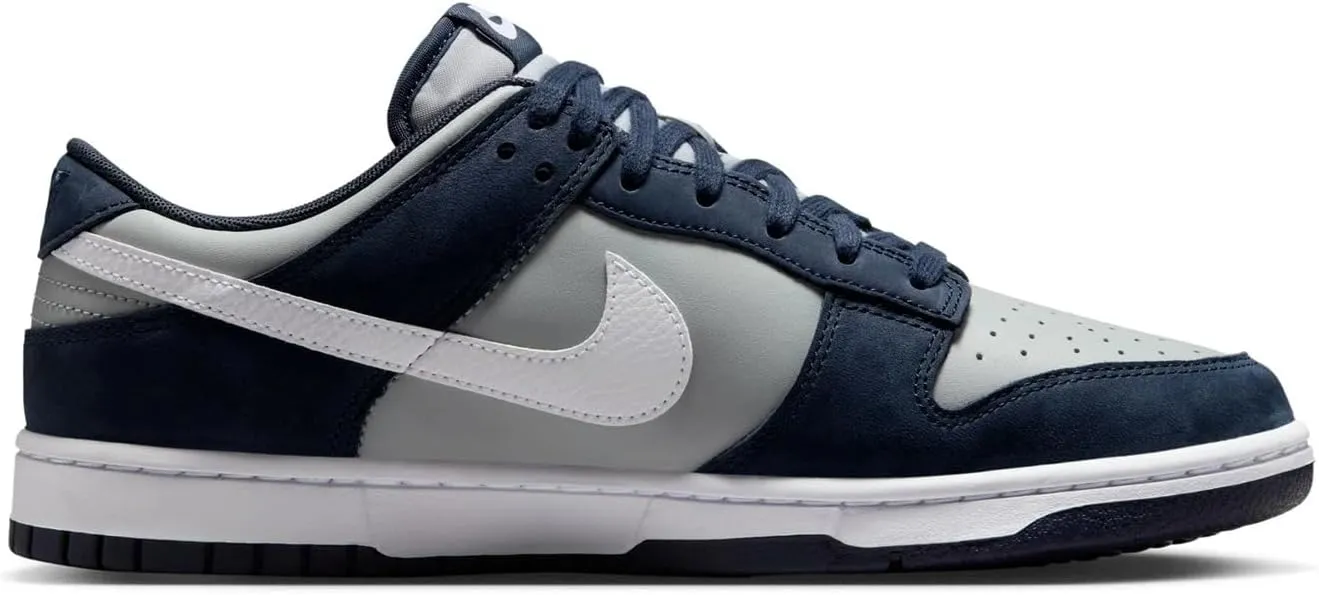Nike Dunk Low Mens Lifestyle Shoes (Obsidian/White/Light Smoke Grey) (IB3079-400, Blue/Grey/White)