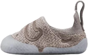 Nike Swoosh 1 Baby/Toddler Shoes (FB3244-004, College Grey/Light Orewood Brown/Mink Brown)