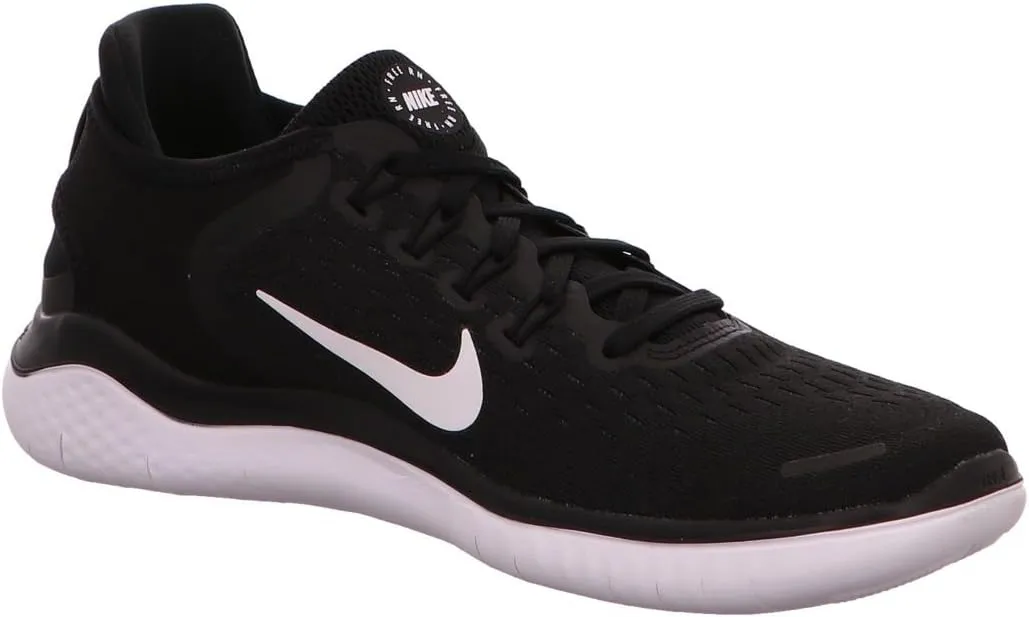 Nike Women's Free RN 2018 Black/White Running Shoe 7 US