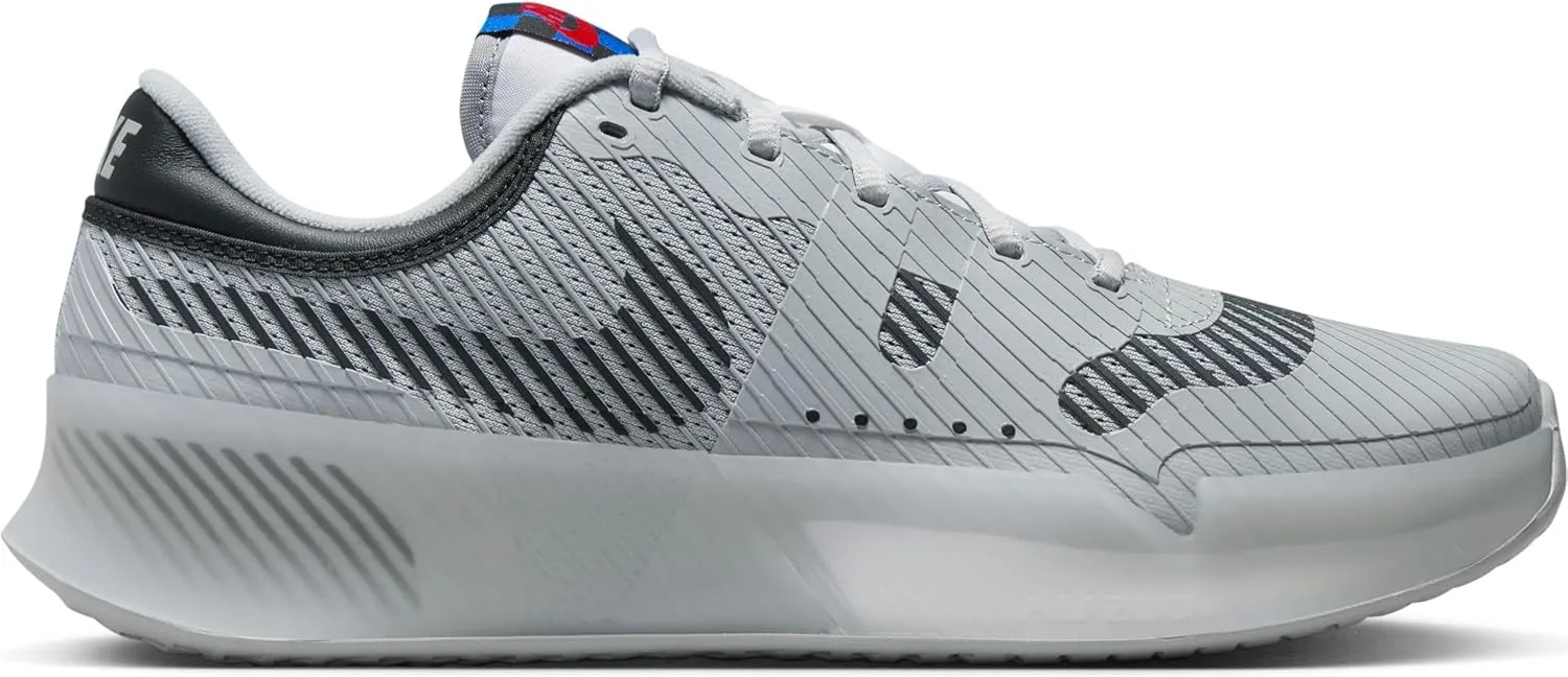 NikeCourt Air Zoom Vapor 11 Attack Men's Shoes (FN2152-001, Light Smoke Grey/White/Signal Blue/Black)