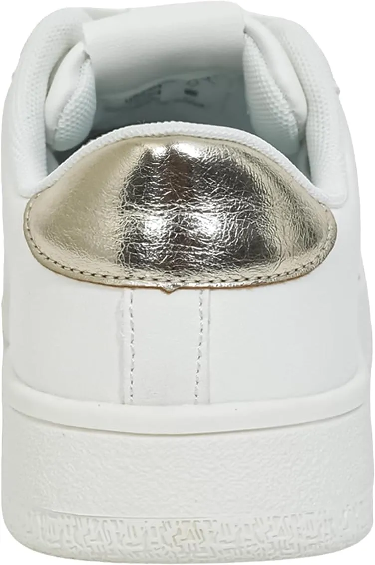 Niluber Star Sneakers for Women Low Top Comfortable Cushioned White Gold Sliver Leopard Platform Sneakers Lace Up Red Glitter Platform Party Shoes