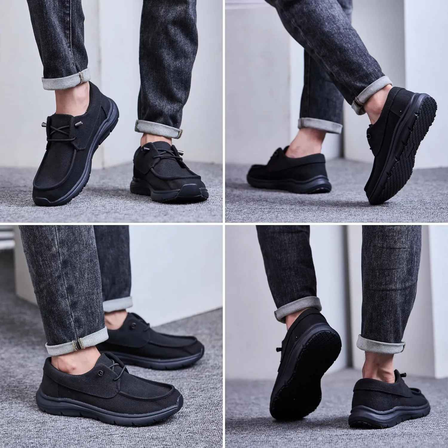 Non Slip Waterproof Work Shoes for Men Women丨Slip-On Lightweight Casual Walking Loafers