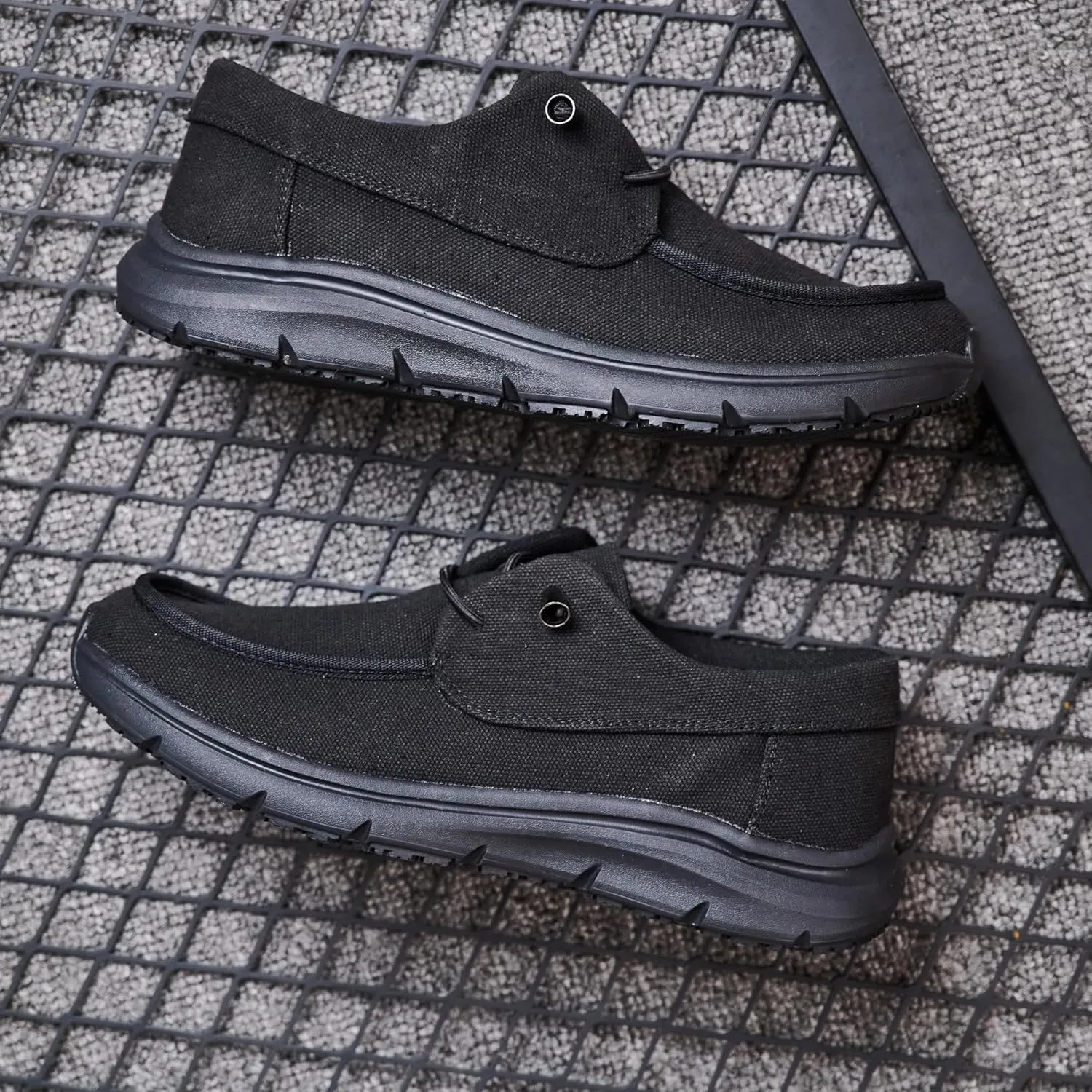 Non Slip Waterproof Work Shoes for Men Women丨Slip-On Lightweight Casual Walking Loafers
