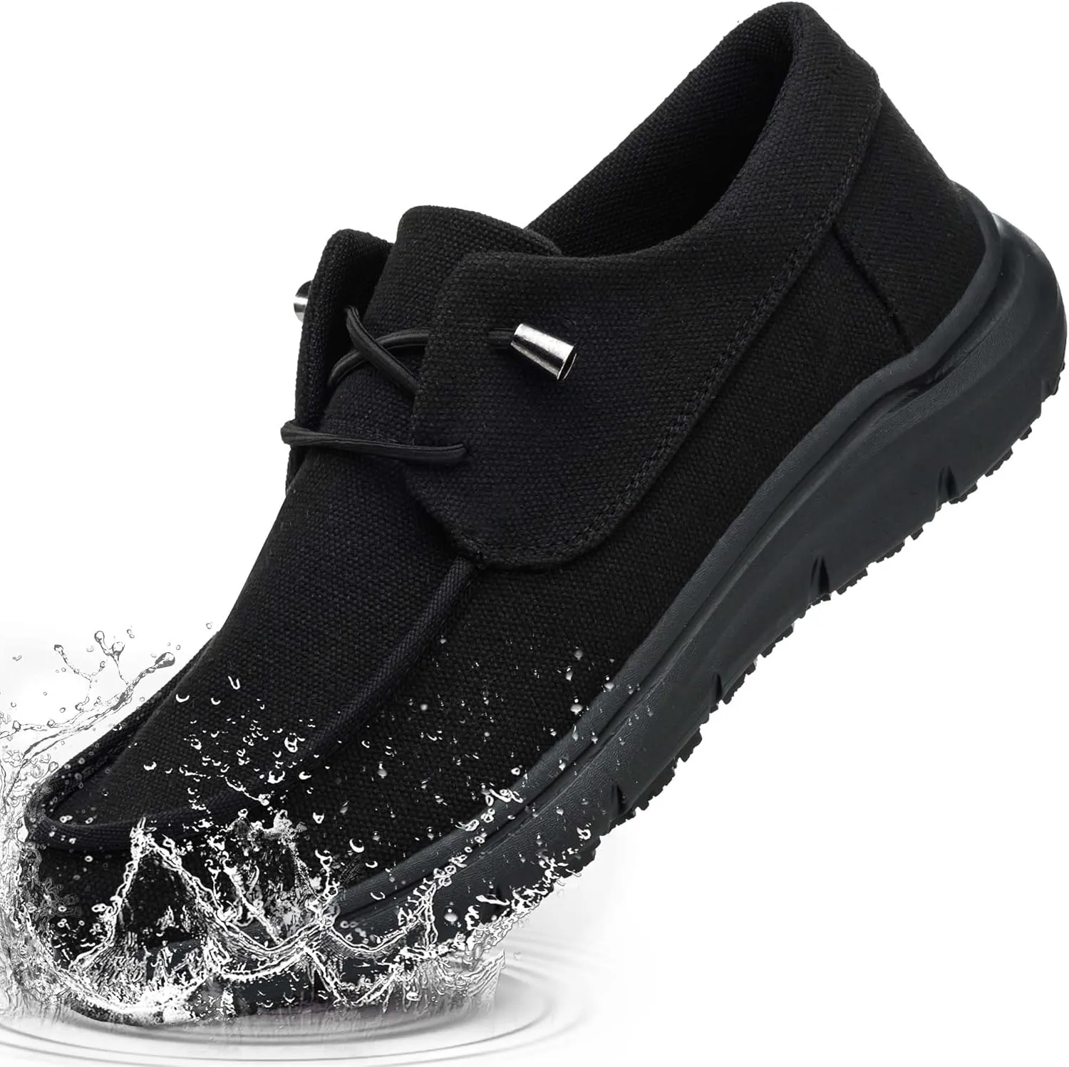 Non Slip Waterproof Work Shoes for Men Women丨Slip-On Lightweight Casual Walking Loafers