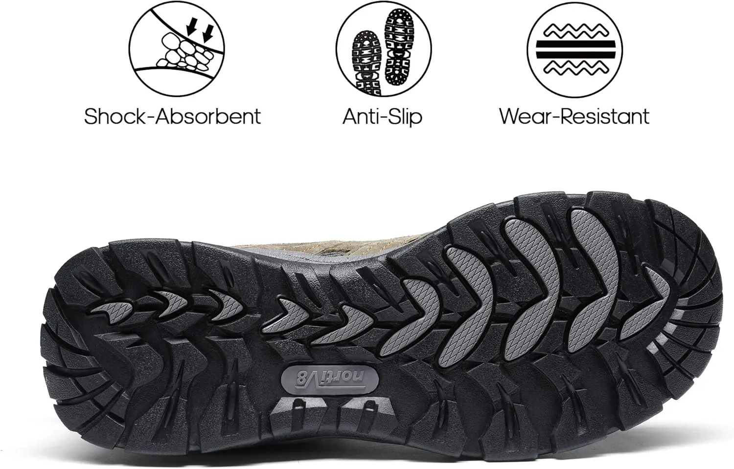NORTIV 8 Men's Hiking Shoes for Outdoors Lightweight Trailing Trekking Shoe