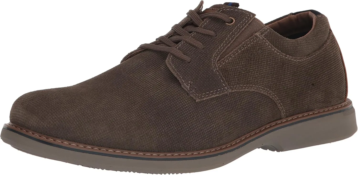 Nunn Bush Men's Otto Plain Toe Oxford Leather Lace Up with Lightweight Sole