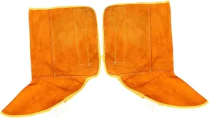NUOBESTY 1Pair Welding Foot Protector Durable Cowhide Welding Shoe Covers Flame Resistant Protection for Welding Work Easy to Wear Comfortable Convenient Fit
