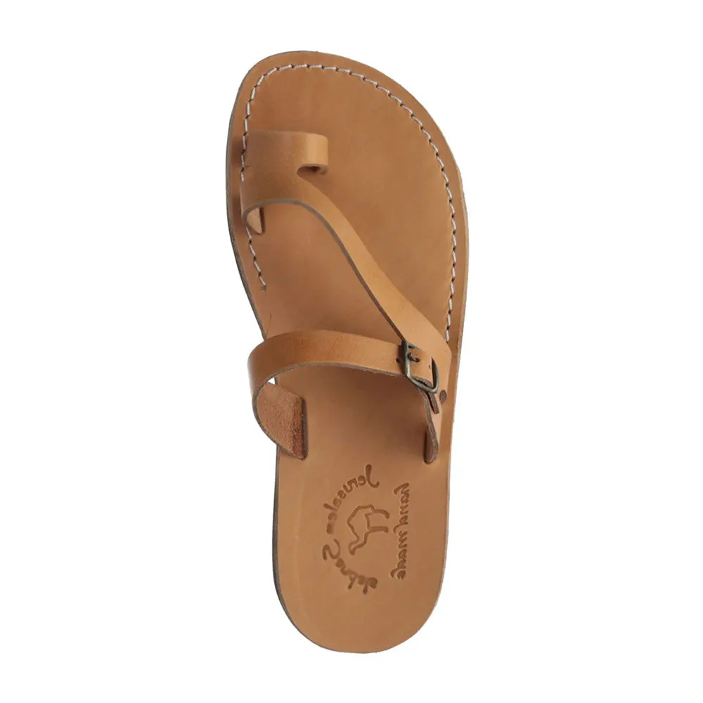 Nuri - Leather slide sandals | Tan