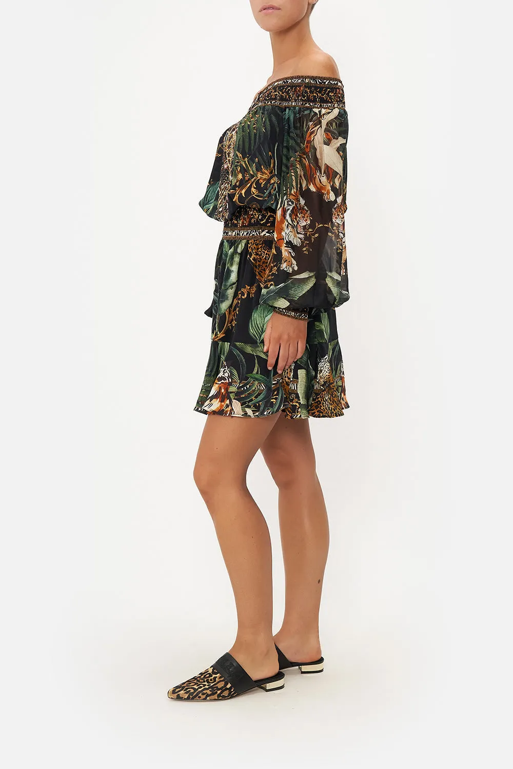 OFF SHOULDER SHORT DRESS EASY TIGER
