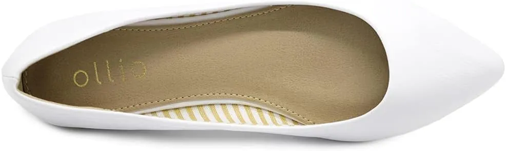 Ollio Women's Ballet Shoe Comfort Basic Light Multi Color Flat