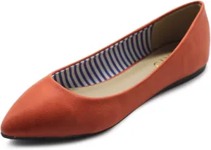 Ollio Women's Ballet Shoe Comfort Basic Light Multi Color Flat