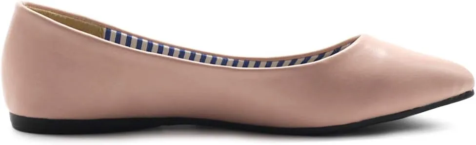 Ollio Women's Ballet Shoe Comfort Basic Light Multi Color Flat