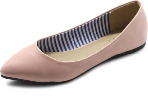 Ollio Women's Ballet Shoe Comfort Basic Light Multi Color Flat