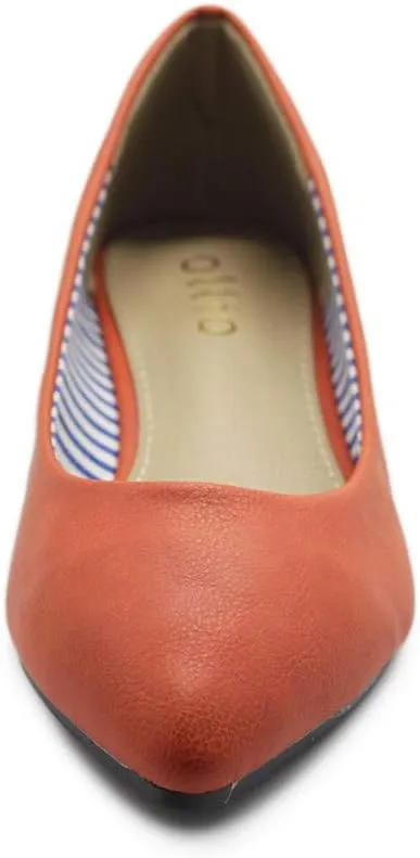Ollio Women's Ballet Shoe Comfort Basic Light Multi Color Flat