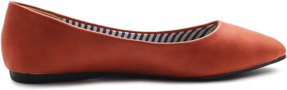Ollio Women's Ballet Shoe Comfort Basic Light Multi Color Flat