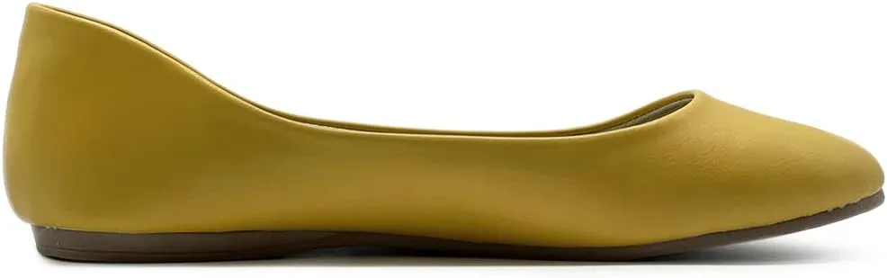 Ollio Women's Shoe Ballet Basic Light Comfort Low Heel Flat