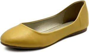 Ollio Women's Shoe Ballet Basic Light Comfort Low Heel Flat