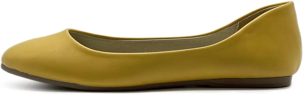 Ollio Women's Shoe Ballet Basic Light Comfort Low Heel Flat