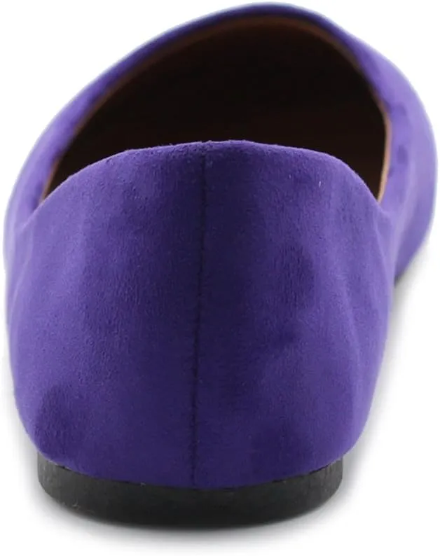 Ollio Womens Shoe Ballet Light Faux Suede Low Heels Flat
