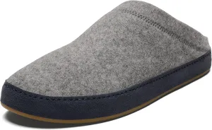 OLUKAI Hamani Hulu Men's Wool Mule Slippers, Soft & Comfortable Slippers with Premium Materials, Sheepskin Shearling & Italian Felt, All-Day Wear