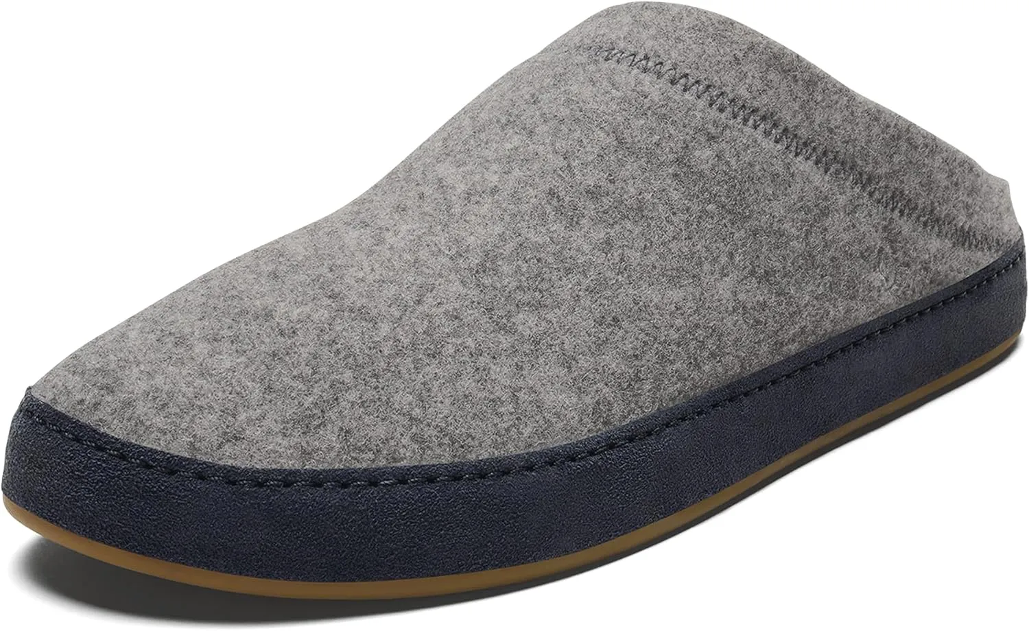 OLUKAI Hamani Hulu Men's Wool Mule Slippers, Soft & Comfortable Slippers with Premium Materials, Sheepskin Shearling & Italian Felt, All-Day Wear