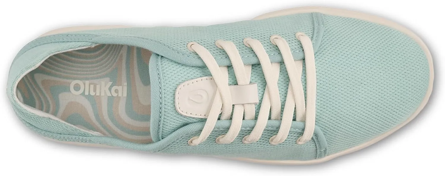 OLUKAI Pehuea Li Women's Lace-Up Sneakers, Casual Everyday Shoes with Drop-in Heel, Lightweight & Breathable Mesh Design, All-Day Comfort & Support