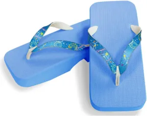 [One Step] [Hajime] Geta Clogs, Soft and Water Resistant, Made of Sponge, 10.6 inches (27 cm), SB/Fireworks x Blue, Fireworks x Blue (Hanabi x Blue/27), Hannabi × Blue, 27.0 cm
