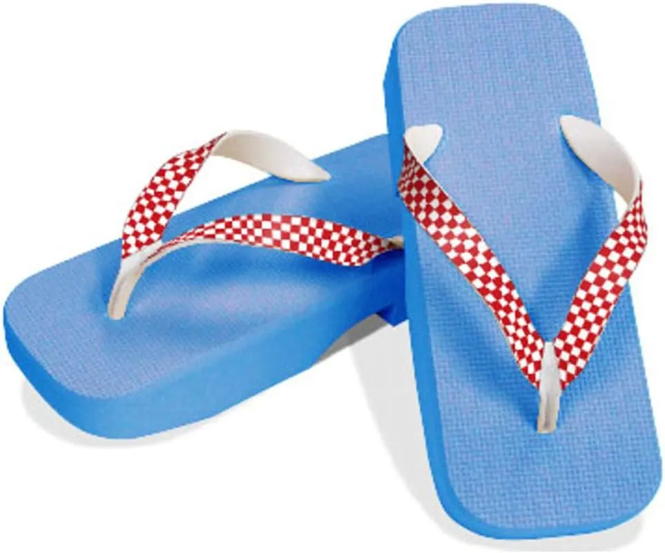 [One Step] [Hajime] Geta Geta Clogs, Soft and Water Resistant, Made of Sponge 9.4 inches (24 cm), SB/Checkered x Red, Checkered x Red, Strawberry × Red, 24.0 cm