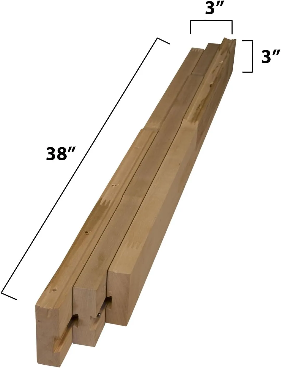 Osborne Wooden Standard Table Slide Set, 38" Table Slide (Allows for 38" Opening) in Soft Maple, Standard Table Extension for Table with 4 Legs