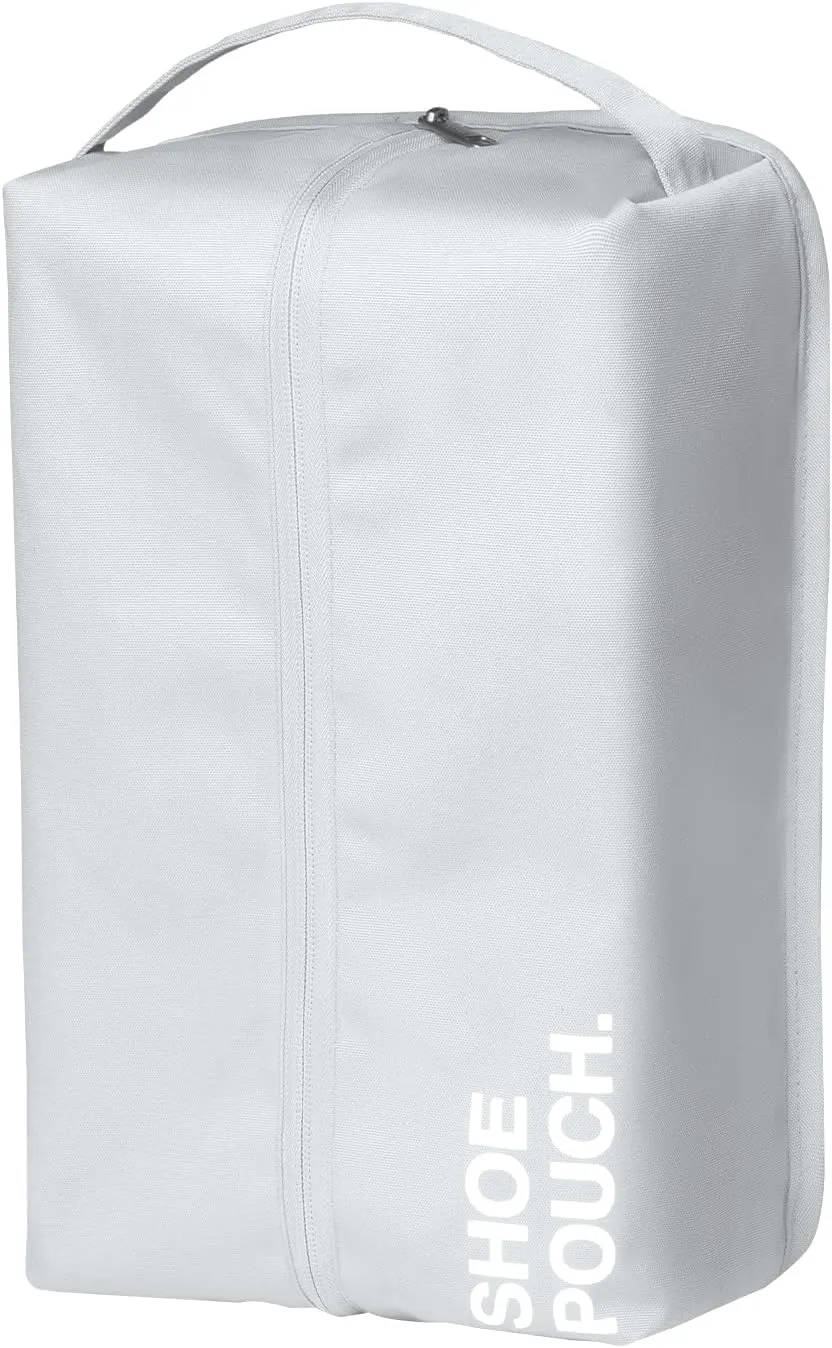 pack all Water-Resistant Shoe Bag for Travel, Stylish Shoe Pouch for Gym, Odor-Resistant Soccer Cleats Bag for Sport (Light Grey)