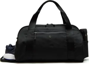 Pander 28L Large Gym Duffle Bag with Shoe Compartment, Fit for Travel, Weekend, Sports, Workout, Overnight.(Black)