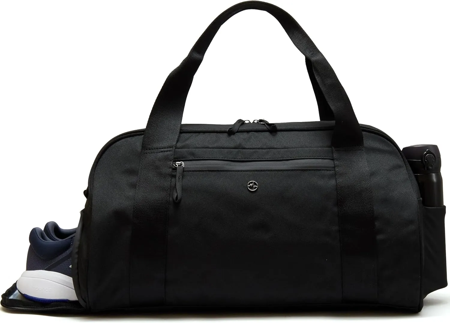Pander 28L Large Gym Duffle Bag with Shoe Compartment, Fit for Travel, Weekend, Sports, Workout, Overnight.(Black)