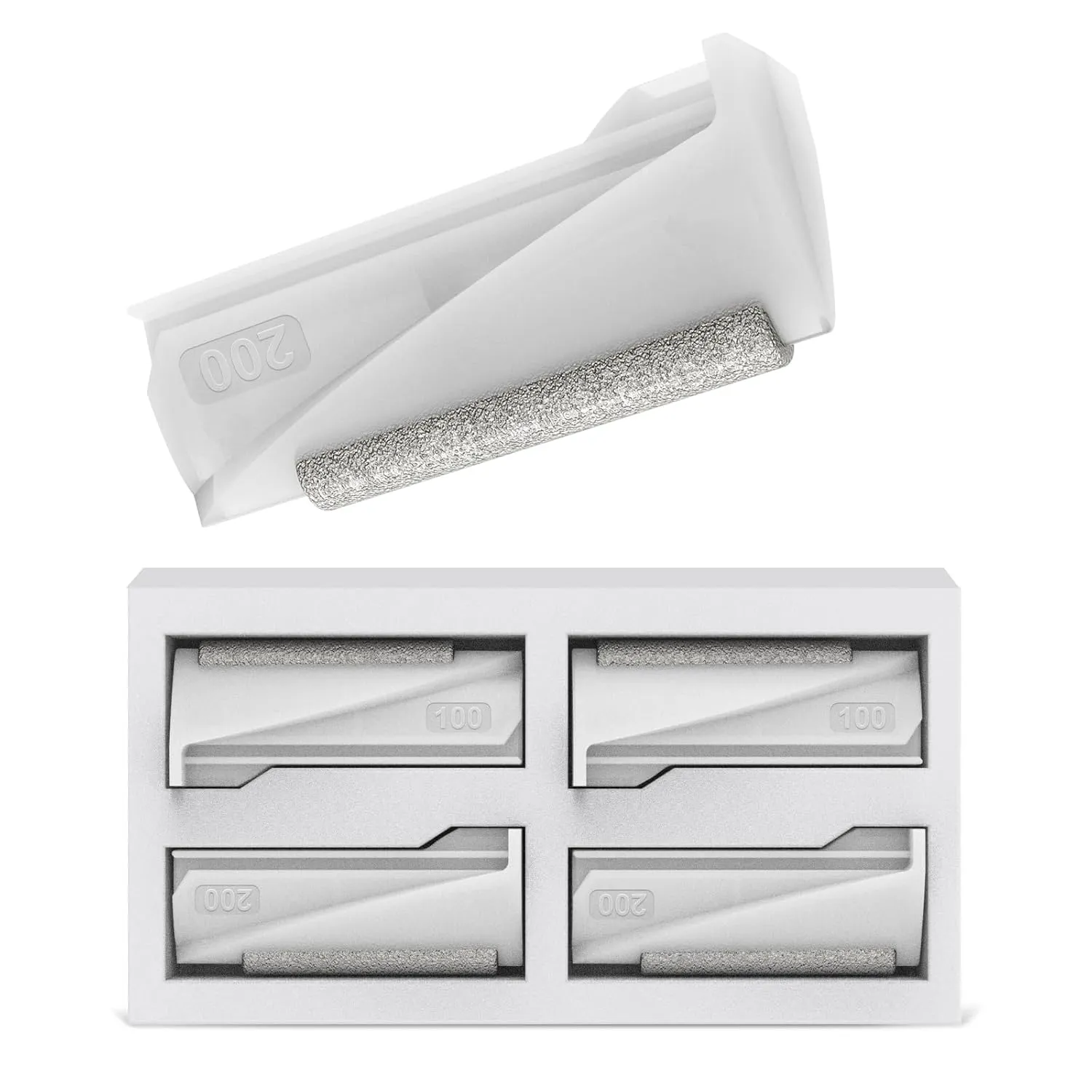 PELCAS Diamond Exfoliating Head Set, 4PCS Dermaplaning Replacement Head for Women Face, Painless Exfoliation & Dead Skin System at Home Only for PELCAS Dermaplaning Tool (BV18-712)-Device Not Included