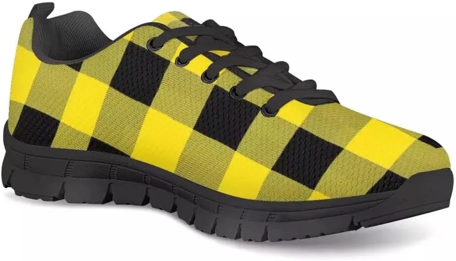 PinUp Angel Buffalo Plaid Walk Shoes Lightweight Breathable Athletic Gym Casual Tennis Shoes