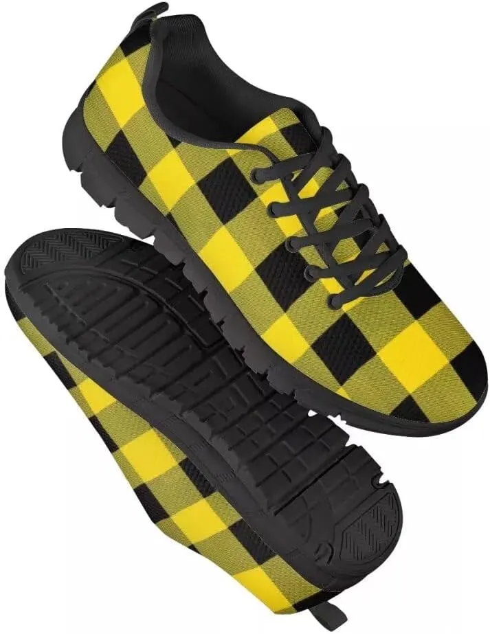 PinUp Angel Buffalo Plaid Walk Shoes Lightweight Breathable Athletic Gym Casual Tennis Shoes
