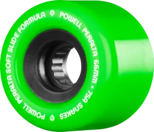 Powell Peralta - 66mm 75a Snakes Skateboard Wheels 4pk Green