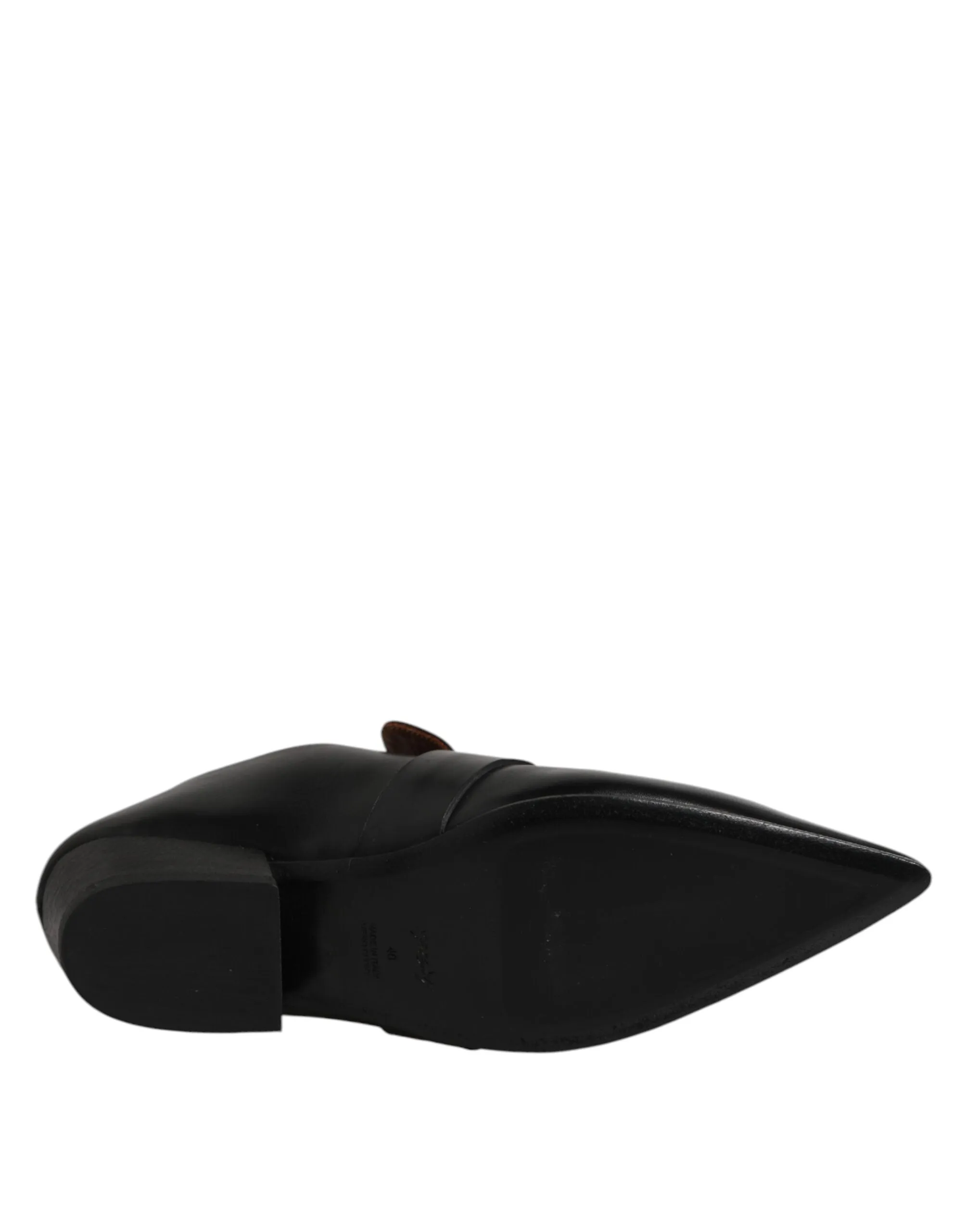 Premium variety Leather Toe Marsell Black Shoes Loafer Slip Soft Tested Pointed On
